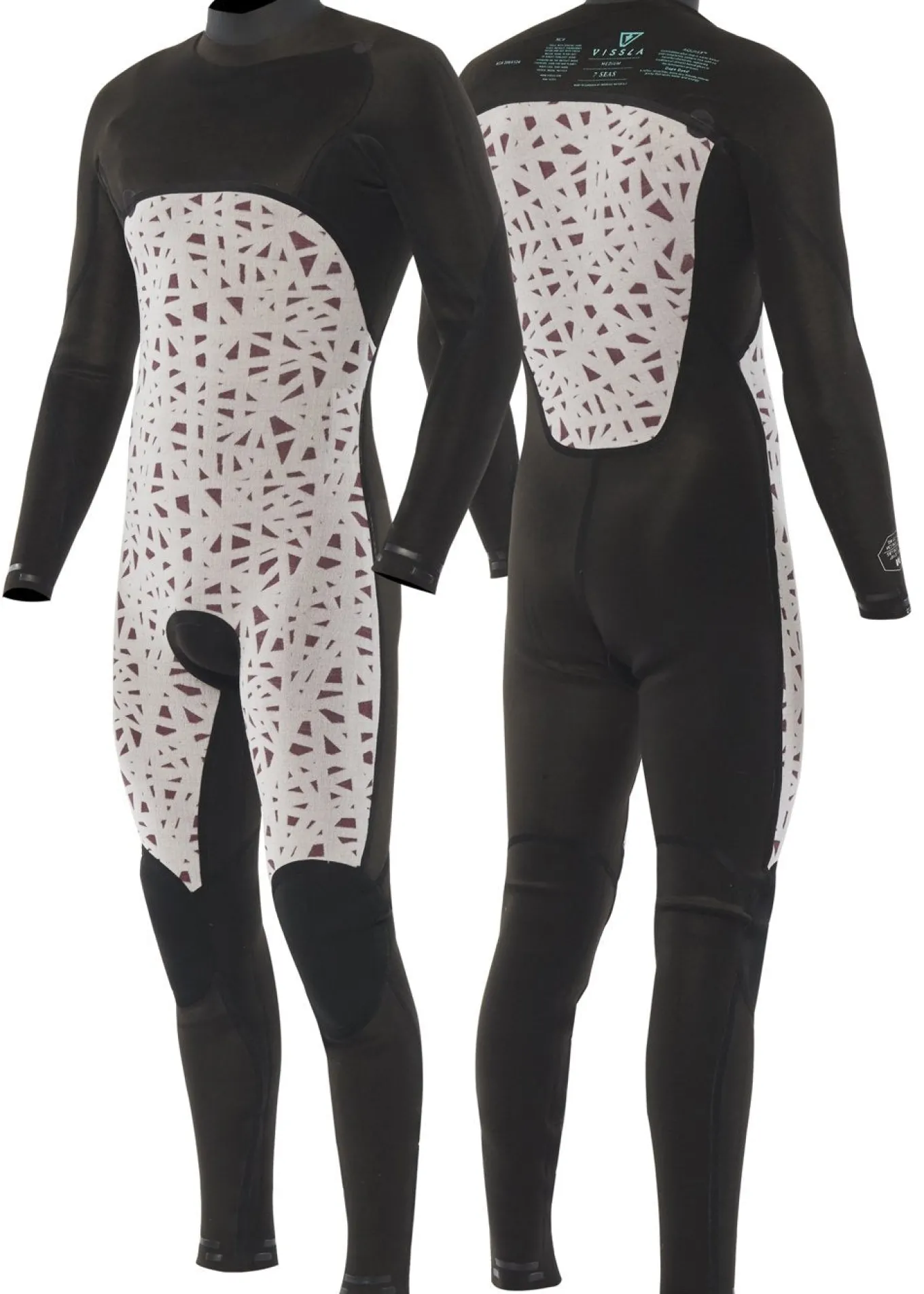 7 Seas 3-2 Full Chest Zip Wetsuit - Tonal Logos