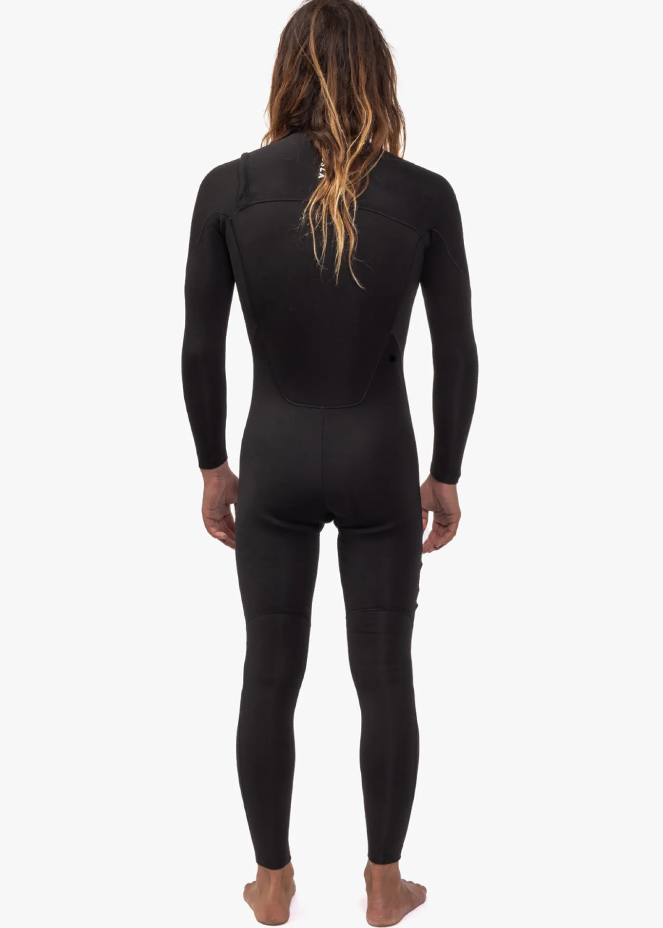 7 Seas 4-3 Full Chest Zip Wetsuit - Black with Jade Logos