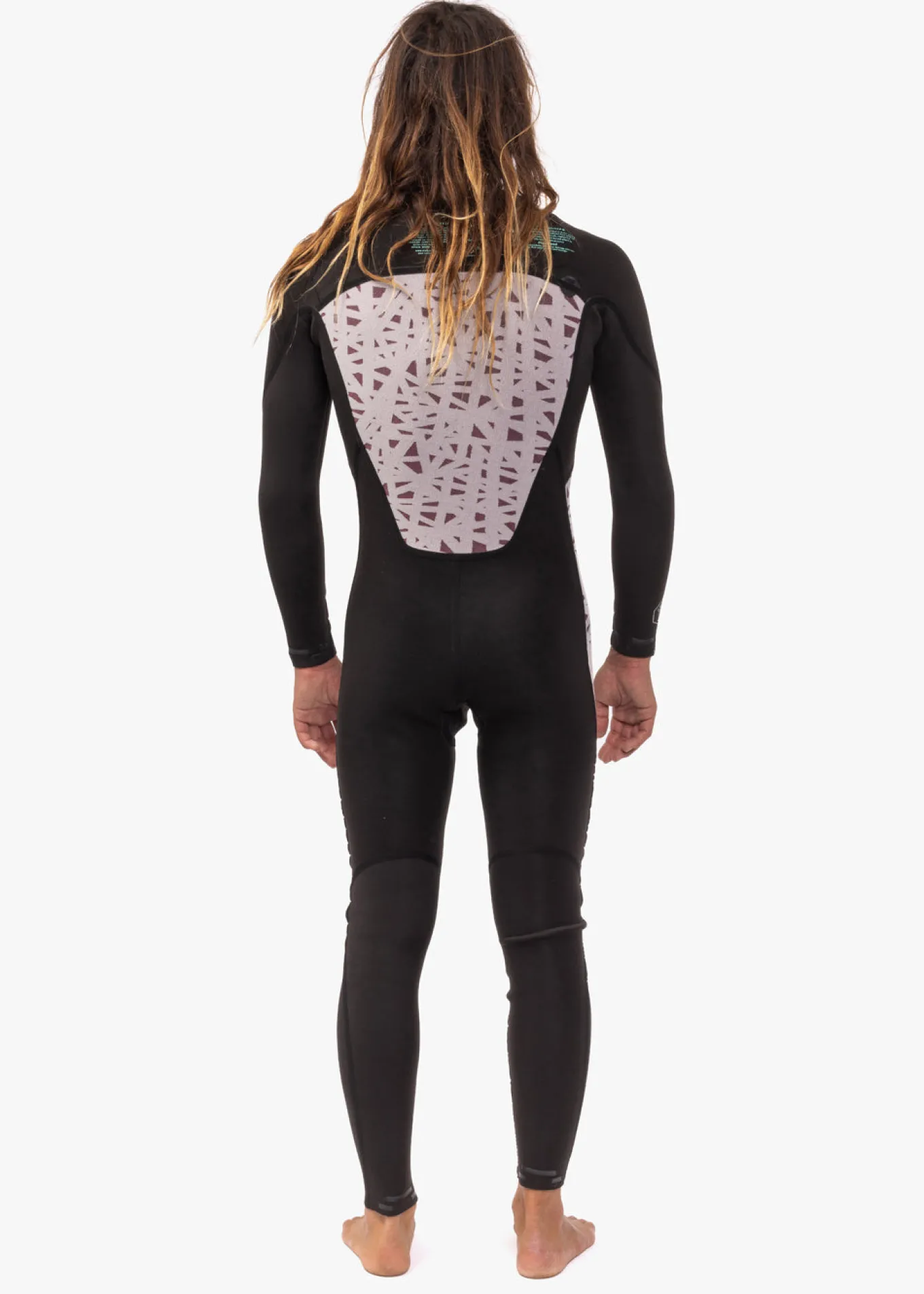 7 Seas 4-3 Full Chest Zip Wetsuit - Black with Jade Logos