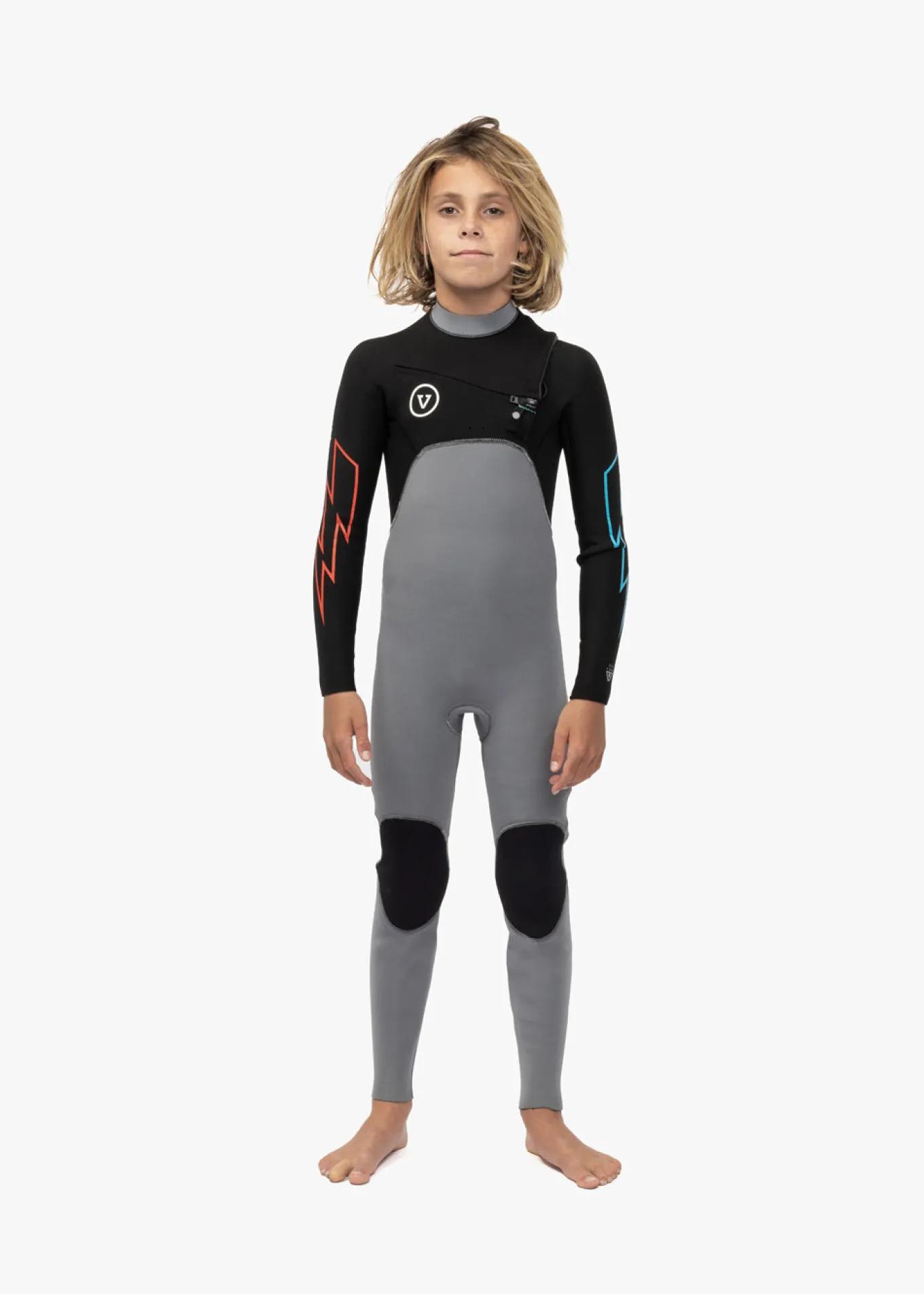 7 Seas Boys 3-2 Bolt Full Chest Zip Wetsuit