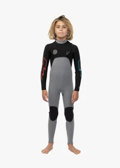 7 Seas Boys 4-3 Bolt Full Chest Zip Wetsuit
