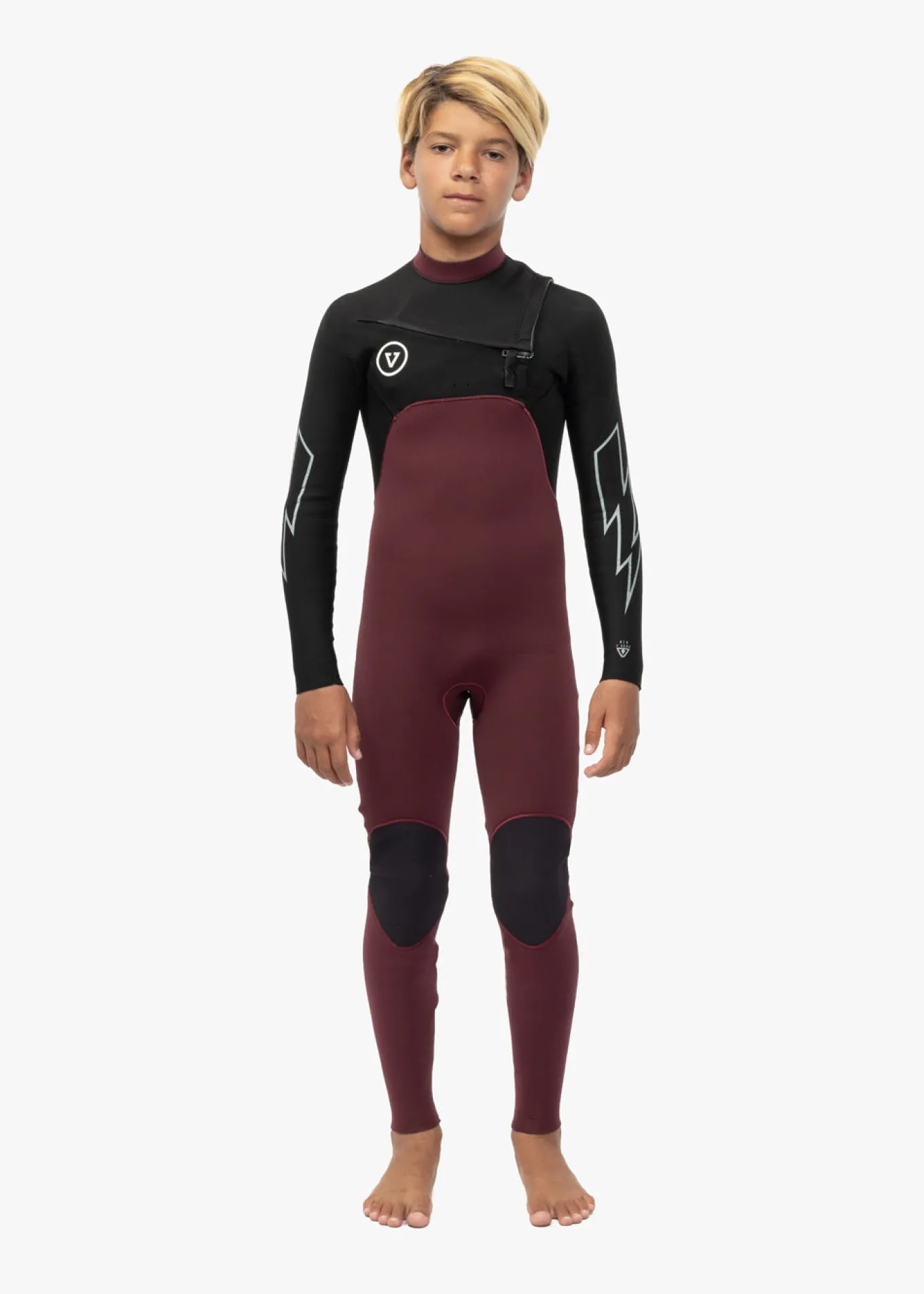 7 Seas Boys 4-3 Bolt Full Chest Zip Wetsuit