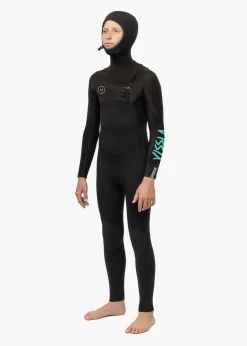 7 Seas Boys 5-4-3 Full Hooded Chest Zip Wetsuit