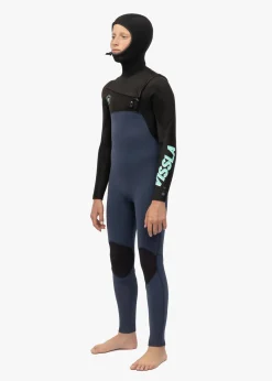 7 Seas Boys 5-4-3 Full Hooded Chest Zip Wetsuit