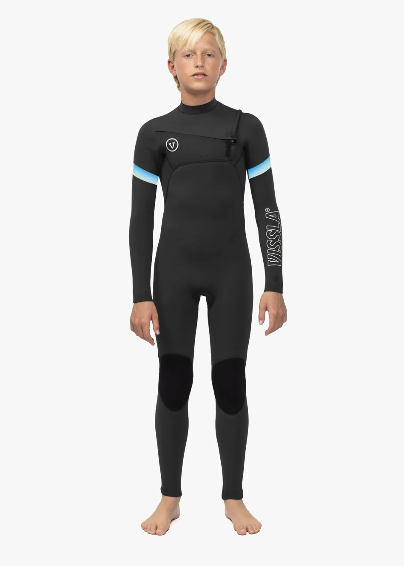 7 Seas Boys Raditude 4-3 Full Chest Zip Wetsuit