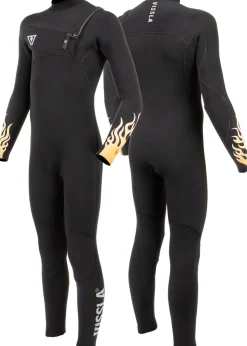 High Seas Boys Fire 3-2 Full Chest Zip Wetsuit