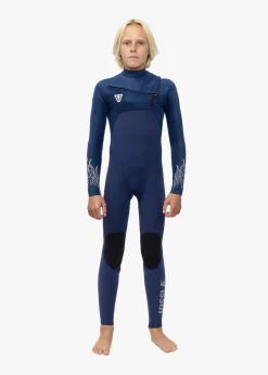 High Seas Boys Fire 3-2 Full Chest Zip Wetsuit