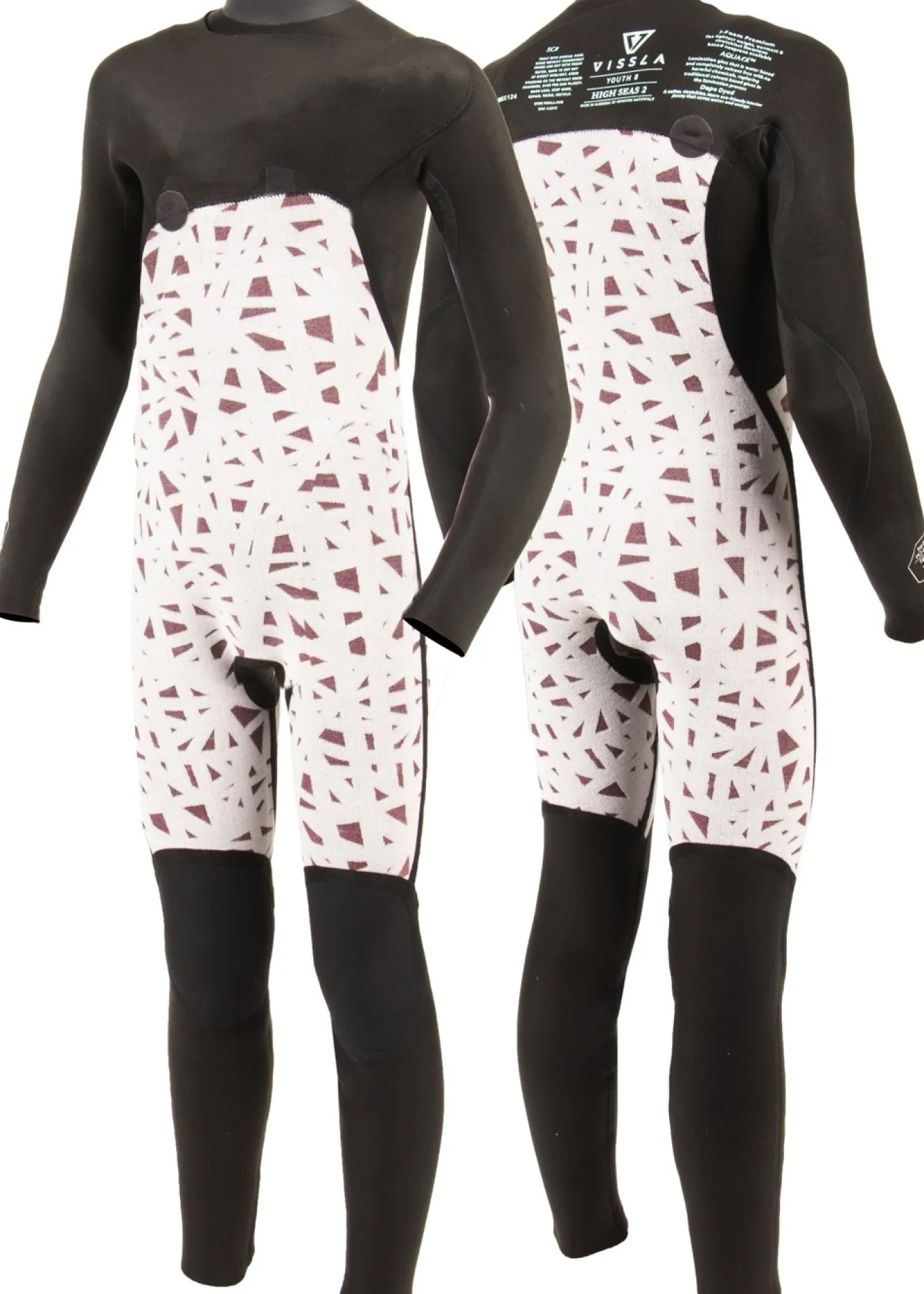 High Seas Boys Fire 4-3 Full Chest Zip Wetsuit